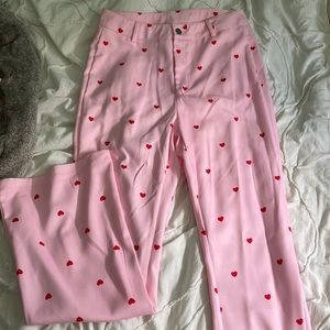 Pink heart pants